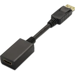 Cable AISENS DP/M a HDMI A/H 15cm Negro (A125-0134)
