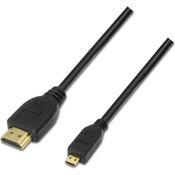 Cable AISENS MicroHDMI A/M-D/M 1.8m Negro (A119-0117) [foto 1 de 2]
