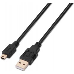 Cable AISENS USB-A/M a MiniUSB-B/M 3m Negro (A101-0026)
