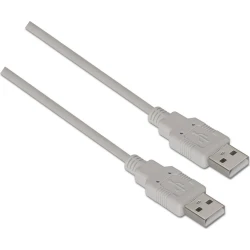 Cable AISENS USB2.0 A/M-A/M 2m Beige (A101-0022) [foto 1 de 2]