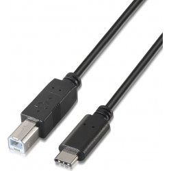 Cable AISENS USB2.0 Impresora USB-C/M-B/M 2m(A107-0054) [foto 1 de 3]