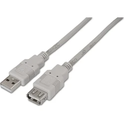Cable AISENS USB2-A/M-A/H 1m Beige (A101-0012) [foto 1 de 2]