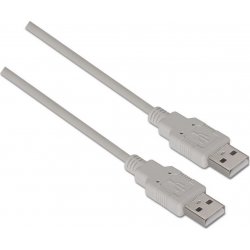 Cable AISENS USB2-A/M a Usb2-A/M 1m Beige (A101-0021) [foto 1 de 3]
