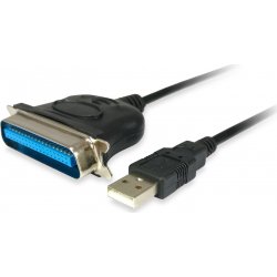 Cable EQUIP USB-A/M a Paralelo 1.5m Negro (EQ133383)