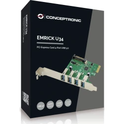 Controladora CONCEPTRONIC PCIe 4xUSB-A 3.0 (EMRICK02G)