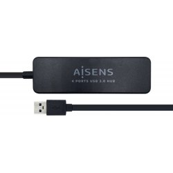 Hub AISENS USB-A 3.0 a 4xUSB-A 3.0 Negro (A106-0399) [foto 1 de 4]
