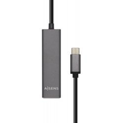Hub AISENS USB-C a 4xUSB-A 3.0 15cm Gris (A109-0403) [foto 1 de 3]