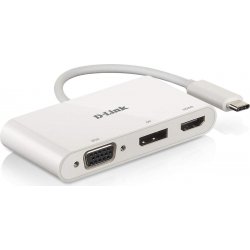 Imagen de Hub D-link USB-C 3.0 HDMI VGA DP Blanco (DUB-V310)
