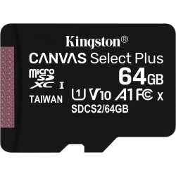Imagen de Kingston MicroSD Plus 64Gb C10 + Adaptador (SDCS2/64GB)