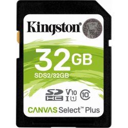 Imagen de Kingston SDHC Canvas Plus 32Gb Clase 10 (SDS2/32GB)