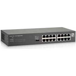 Switch LevelOne 16xRJ45 GbE Negro (GEU-1621)