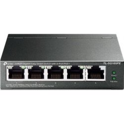 Switch TP-Link 5p 10/100/1000 PoE+ Negro (TL-SG105PE) [foto 1 de 4]