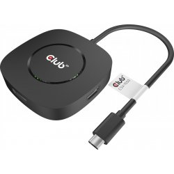 Imagen de Adaptador Club 3D USB-C a 3DisplayPort Negro (CSV-1550)
