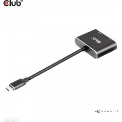 Adaptador Club 3D USB-C/M a DP/HDMI/H Negro (CSV-1552) [foto 1 de 5]