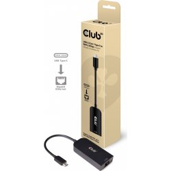 Imagen de Adaptador Club 3D USB-C/M a RJ45/H Negro (CAC-1520)