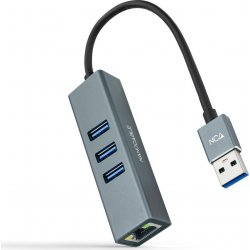 Imagen de Adaptador Nanocable USB-A a 3xUSB-A/RJ45 (10.03.0407)
