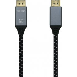 Cable AISENS DP/M a DP/M 0.5m Gris/Negro (A149-0434) [foto 1 de 6]