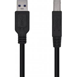 Cable AISENS USB 3.0 Tipo A/M-B/M Negro 3m (A105-0445) [foto 1 de 4]