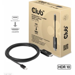 Imagen de Cable Club 3D miniDP1.4 a HDMI 2.1 1.8m M/M (CAC-1187)