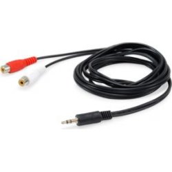 Cable EQUIP Audio 1x3.5mm/M a 2xRCA/H 2.5m (EQ147093)