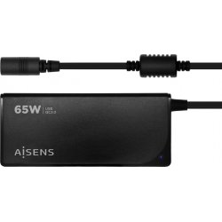 Imagen de Cargador AISENS 65W 9 DC USB-A Negro (ASLC-65WAUTO-BK)