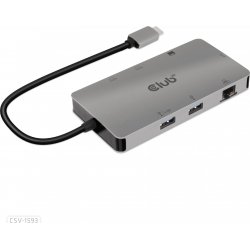 Imagen de Dock 8en1 Club 3D USB-C a 2xHDMI/2xUSB-A/RJ45 CSV-1593