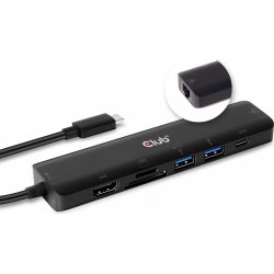 Imagen de Dock Club 3D USB-C a HDMI/2xUSB-A/RJ45/USB-C (CSV-1592)