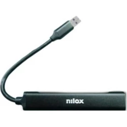 Hub NILOX USB-A a 1xUSB-A 3xUSB 2.0 Negro (NXHUB401) [foto 1 de 2]