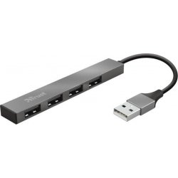 Imagen de Hub Trust Halyx USB 2.0 a 4xUSB 2.0 Aluminio (23786)