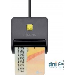 Lector Tarjetas AISENS DNIe USB 2.0 Negro(ASCR-SN01-BK)