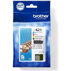Tinta BROTHER Pack Negro/Tricolor (LC421VAL) [foto 1 de 5]