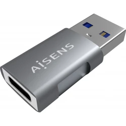 Adaptador AISENS USB-A/M a USB-C/H Gris (A108-0655) [foto 1 de 4]