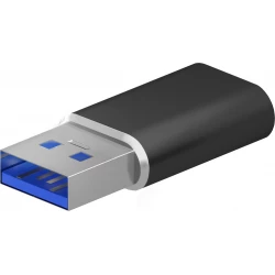 Imagen de Adaptador AISENS USB-A/M a USB-C/H Negro (A108-0678)