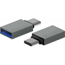 Adaptador AISENS USB-C/M a USB-A/H Gris (A108-0718) [foto 1 de 3]