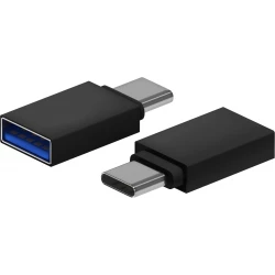 Imagen de Adaptador AISENS USB-C/M a USB-A/H Negro (A108-0717)