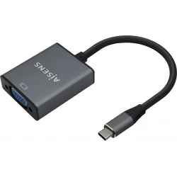 Imagen de Adaptador AISENS USB-C/M a VGA/H 15cm Gris (A109-0691)