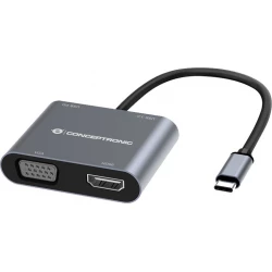 Adaptador CONCEPTRONIC 4 en 1 USB-C 3.0 Gris (DONN16G) [foto 1 de 4]
