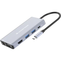 Adaptador CONCEPTRONIC USB-C 10en1 100W Gris (DONN20G) [foto 1 de 5]