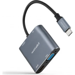 Imagen de Adaptador Nanocable USB-C a HDMI/VGA/USB-A (10.16.4304)