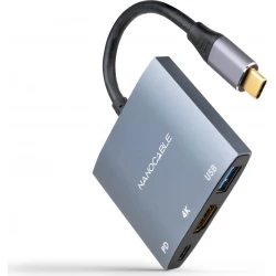 Imagen de Adaptador Nanocable USB-C a USB-A/C/HDMI (10.16.4306)
