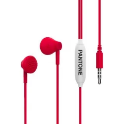 Imagen de Auriculares PANTONE In-Ear 3.5mm Rojos (PT-WDE001R1)