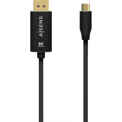 Cable AISENS USB-C/M a DP/M 0.8m Negro (A109-0686) [foto 1 de 3]