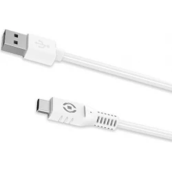 Cable CELLY USB-A a USB-C 1m Blanco (USB-CWH) [foto 1 de 3]