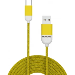 Imagen de Cable PANTONE USB-C a USB-C 1.5m Amarillo (PT-TC001-5Y)