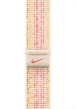 Imagen de Correa Apple Loop Nike 49mm Blanca/Rosa (MUJY3ZM/A)