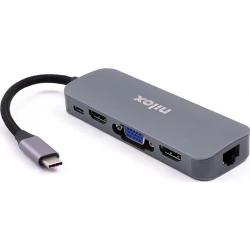 Imagen de Docking NILOX USB-C a HDMI/VGA/RJ45/USB-C (NXDSUSBC03)
