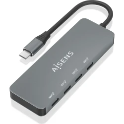 Hub AISENS USB-C a 4xUSB-C Gris (A109-0695) [foto 1 de 5]