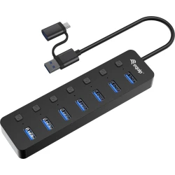 Hub EQUIP Life 7xUSB-A 3.0 + Adaptador USB-C (EQ128965)