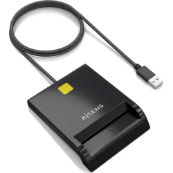 Imagen de Lector Tarjetas AISENS DNIe USB2.0 Negro (ASCR-SN06-BK)