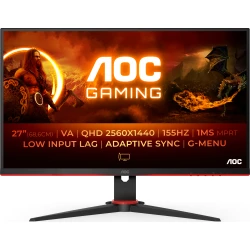 Imagen de Monitor Gaming AOC 27`` VA QHD Negro/Rojo (Q27G2E/BK)